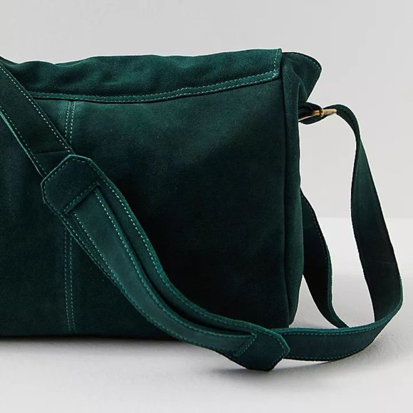 FREE PEOPLE Zahara Suede Messenger Bag / Enchanted Forest - Picture 4 of 10